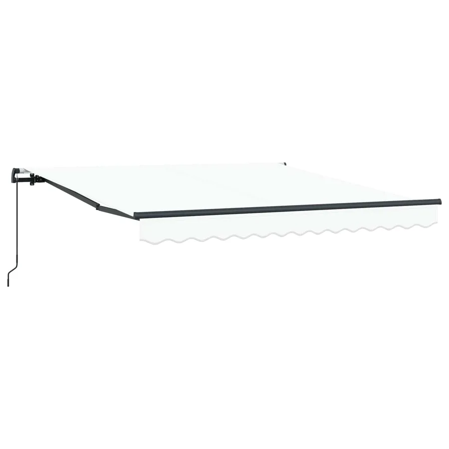 Auvent rétractable Blanc 350 x 250 cm Polyester et Aluminium - 4