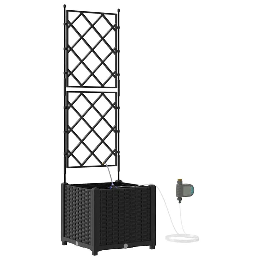 Cache-pot de jardin Noir 40 x 40 x 142 cm PP - 2