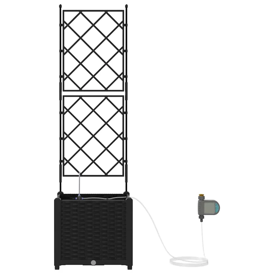 Cache-pot de jardin Noir 40 x 40 x 142 cm PP - 6