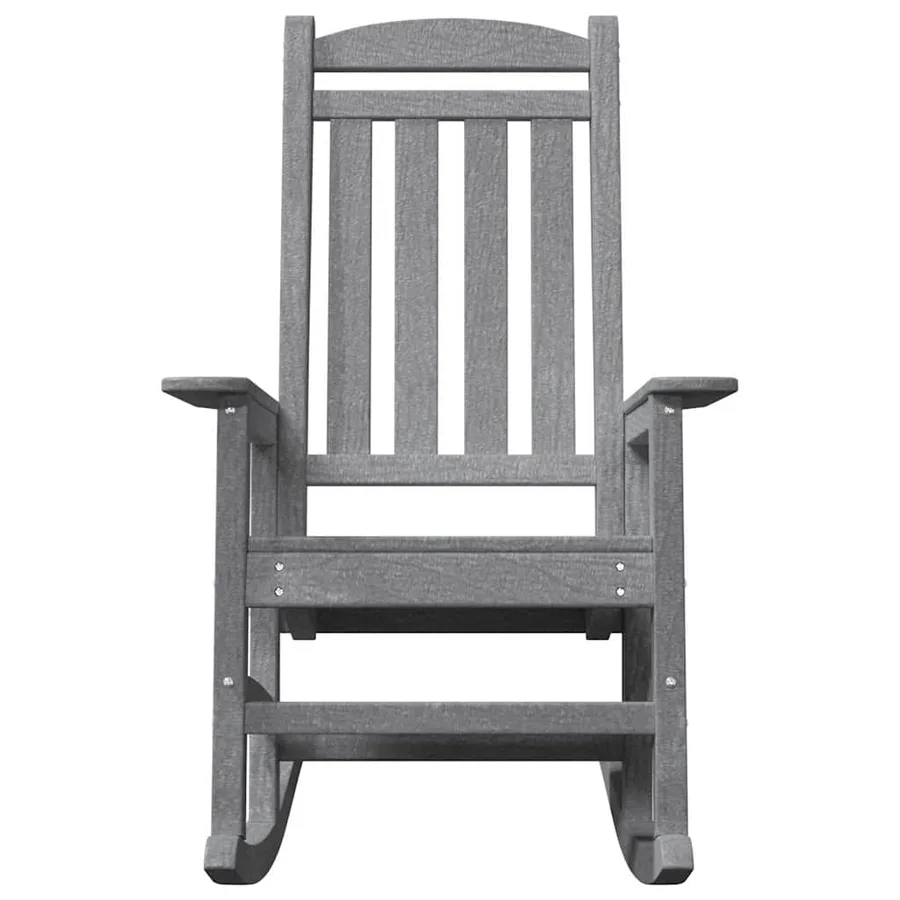 Chaise à bascule 2 pcs Gris clair 92 x 70 x 108 cm Polyéthylène - 5