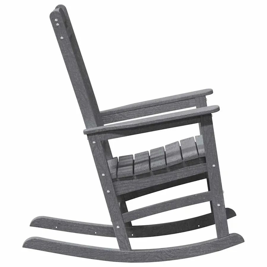 Chaise à bascule 2 pcs Gris clair 92 x 70 x 108 cm Polyéthylène - 6