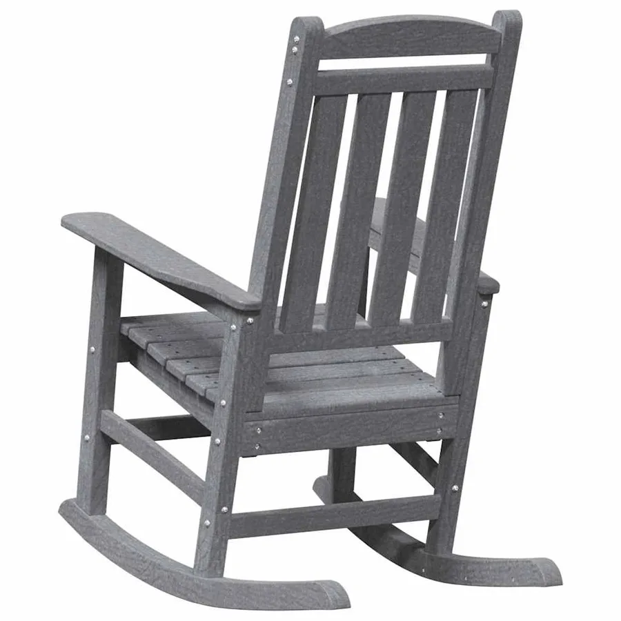 Chaise à bascule 2 pcs Gris clair 92 x 70 x 108 cm Polyéthylène - 7