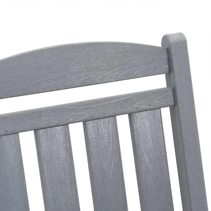 Chaise à bascule 2 pcs Gris clair 92 x 70 x 108 cm Polyéthylène - 8