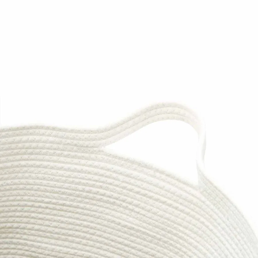 Panier de rangement noir et blanc Ø49x65 cm coton - 6
