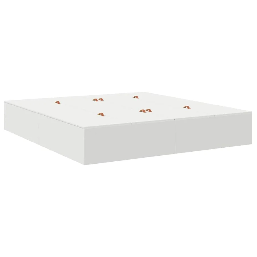 Cadre de lit avec rangement avec stockage Blanc 200 x 200 cm - 5