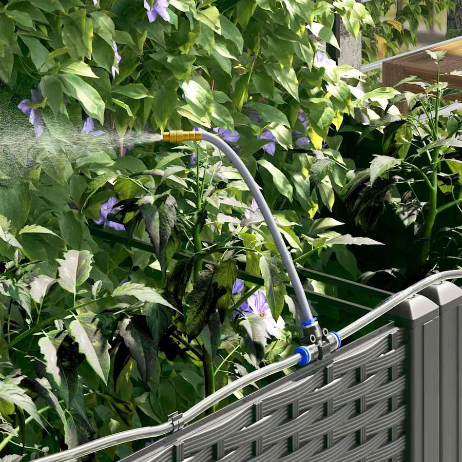 Cache-pot de jardin 3 pc Noir 80 x 80 x 142 cm PP - 5