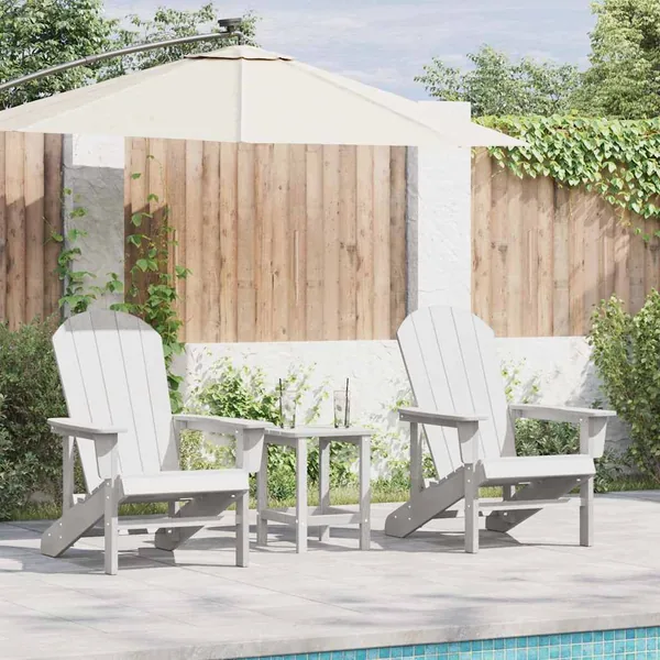 Chaise de jardin 2 pcs Blanc 82 x 74 x 92 cm Polyéthylène