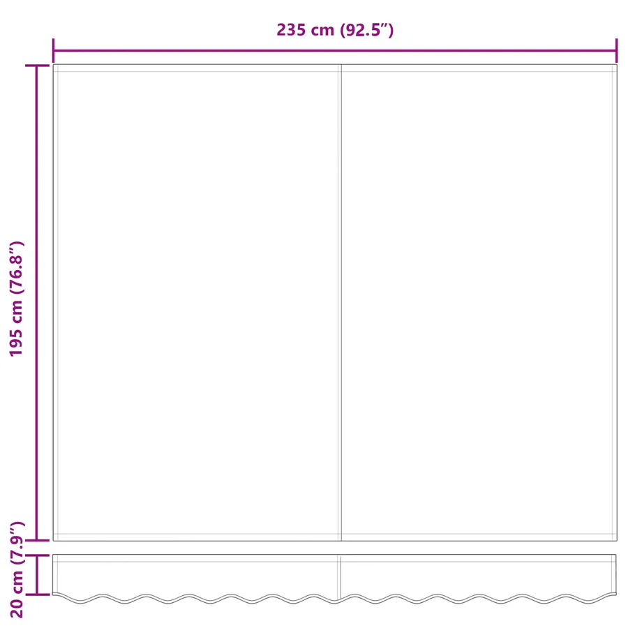 Toile de rechange pour auvent Vert et blanc 2,5 x 2 m Polyester - 9