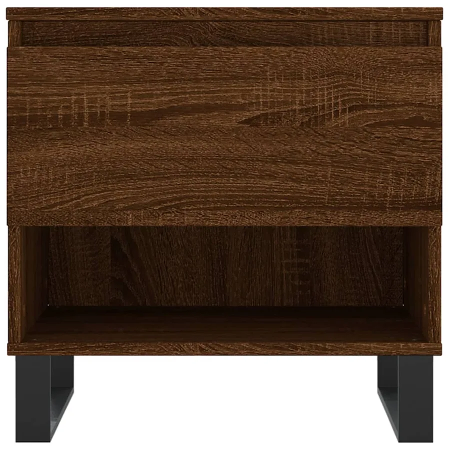 Table basse chêne marron 50x46x50 cm bois d'ingénierie - 5