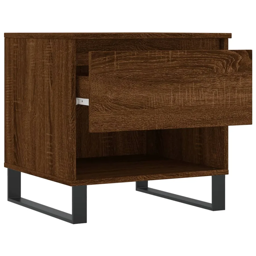 Table basse chêne marron 50x46x50 cm bois d'ingénierie - 6