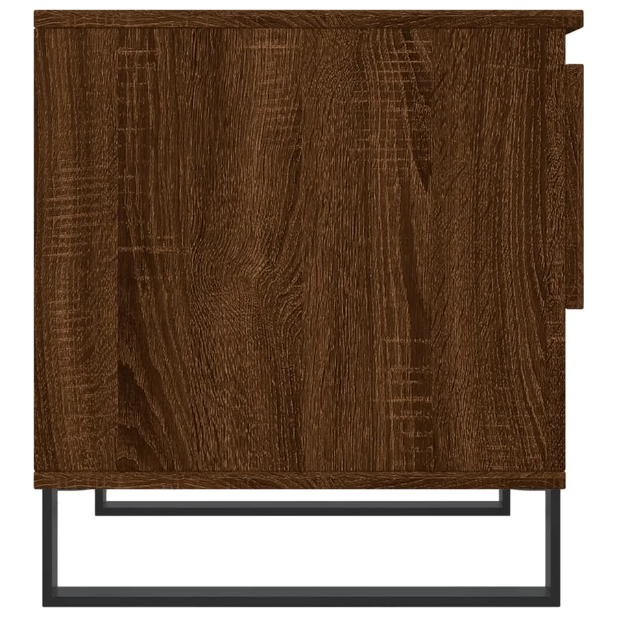 Table basse chêne marron 50x46x50 cm bois d'ingénierie - 7
