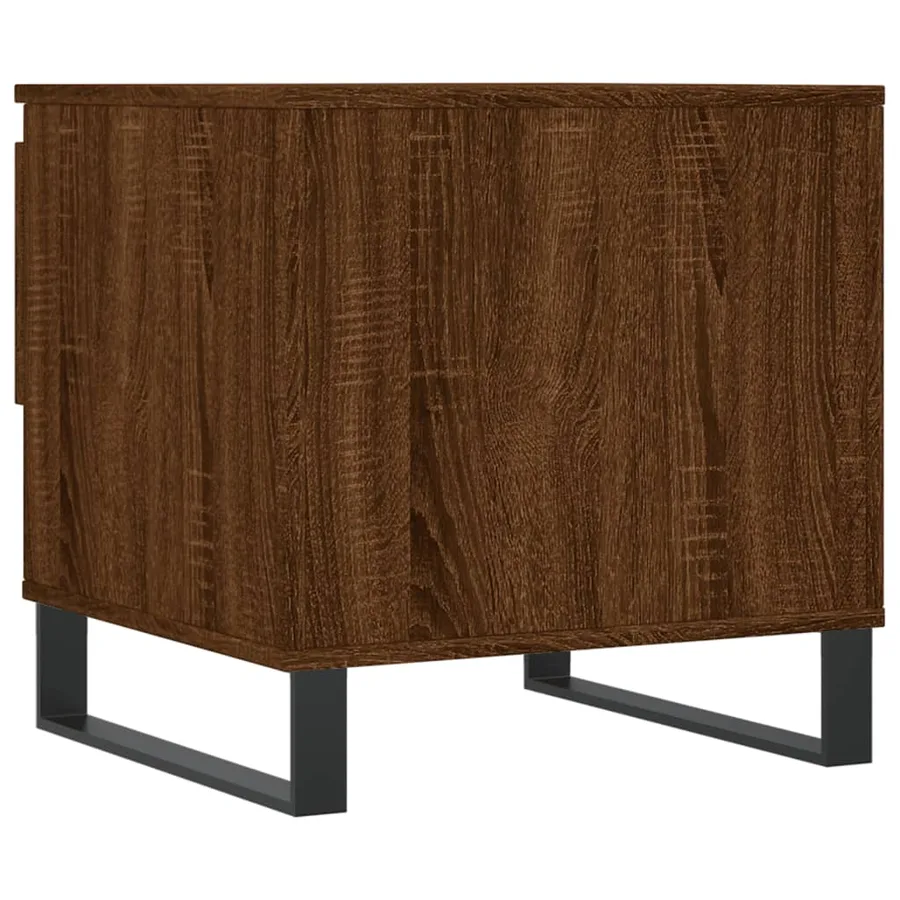 Table basse chêne marron 50x46x50 cm bois d'ingénierie - 8