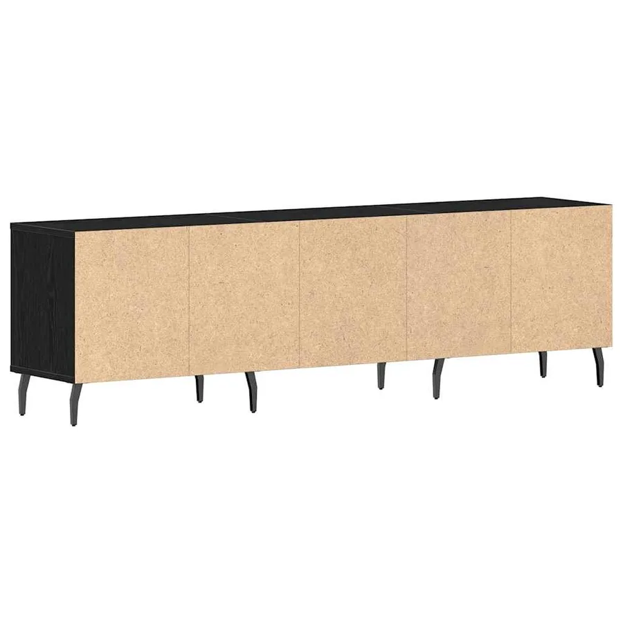 Meuble TV Chêne noir 150 x 30 x 44,5 cm Bois d'ingénierie - 6