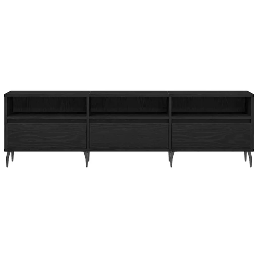 Meuble TV Chêne noir 150 x 30 x 44,5 cm Bois d'ingénierie - 7