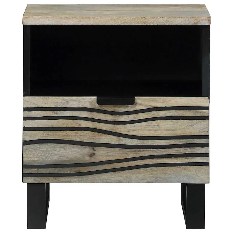 Table de chevet 2 pcs Blanc 40 x 33 x 46 cm Bois d'ingénierie - 4