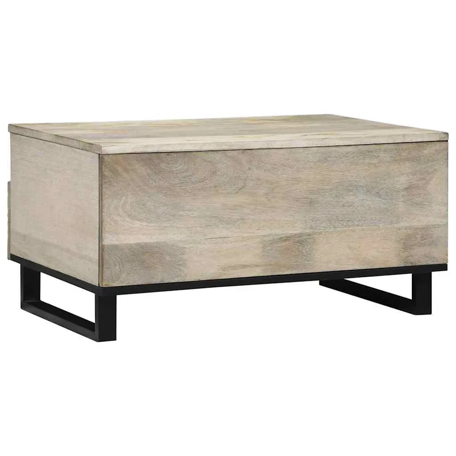 Table basse Blanc 80 x 54 x 40 cm Bois d'ingénierie - 5