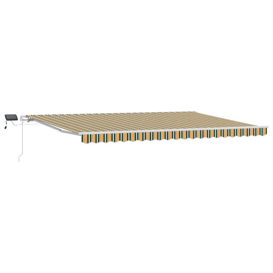 Auvent rétractable Vert et jaune 500 × 300 cm - 2