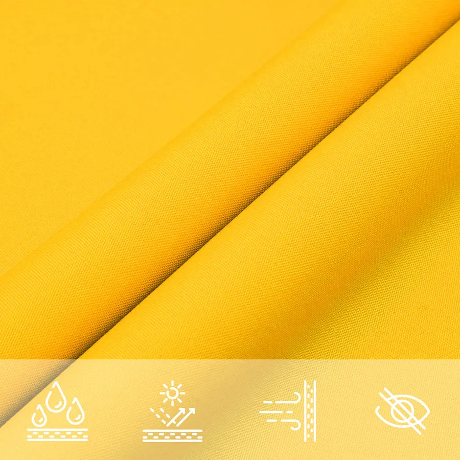 Voile d'ombrage jaune 7 x 5 x 5 m 100 % polyester Oxford - 7