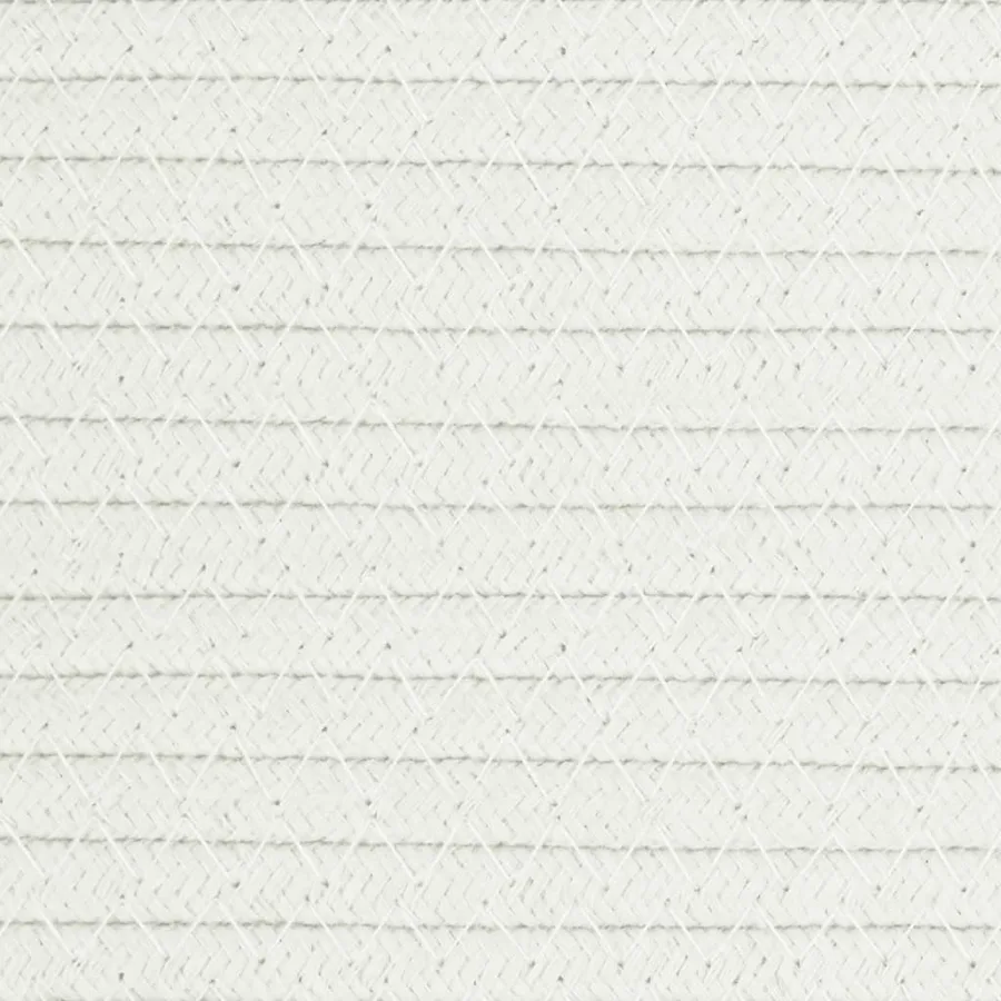 Panier de rangement gris et blanc Ø40x25 cm coton - 8