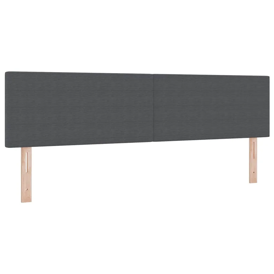 Tête de lit Gris foncé 180 cm Tissu en velours côtelé - 2