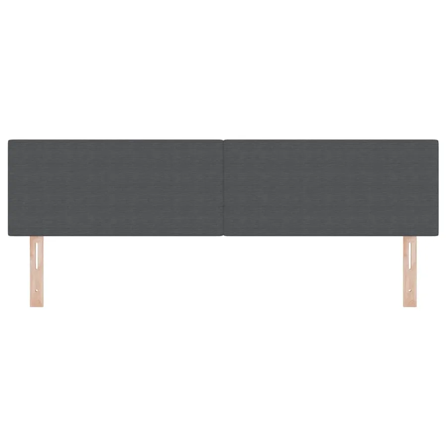 Tête de lit Gris foncé 180 cm Tissu en velours côtelé - 4