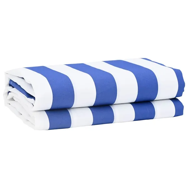 Toile de rechange pour auvent Bleu et Blanc 1000 x 160 cm