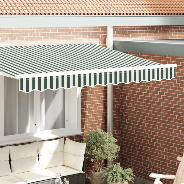 Remplacement de lambrequin Vert et blanc 3 m Polyester