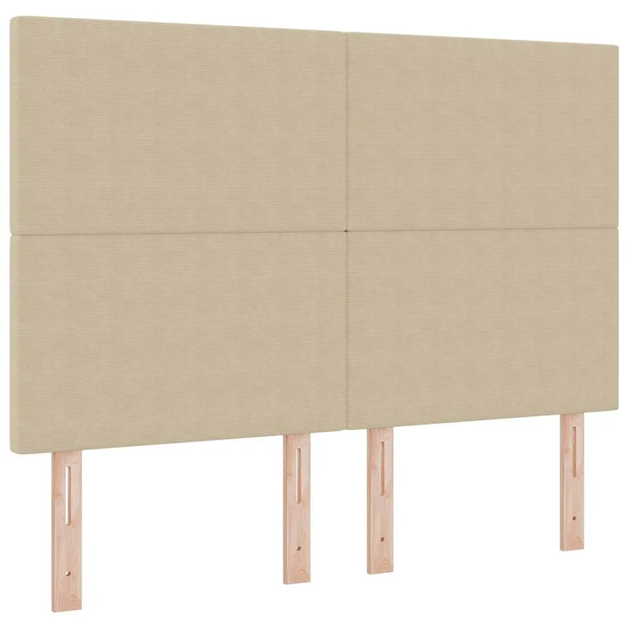 Tête de lit Gris Vert Clair 144 cm Tissu en velours côtelé - 2