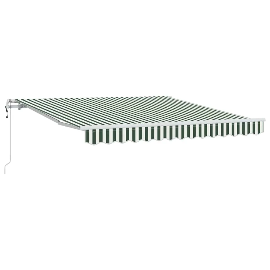Auvent rétractable Vert et blanc 350 x 250 cm - 2