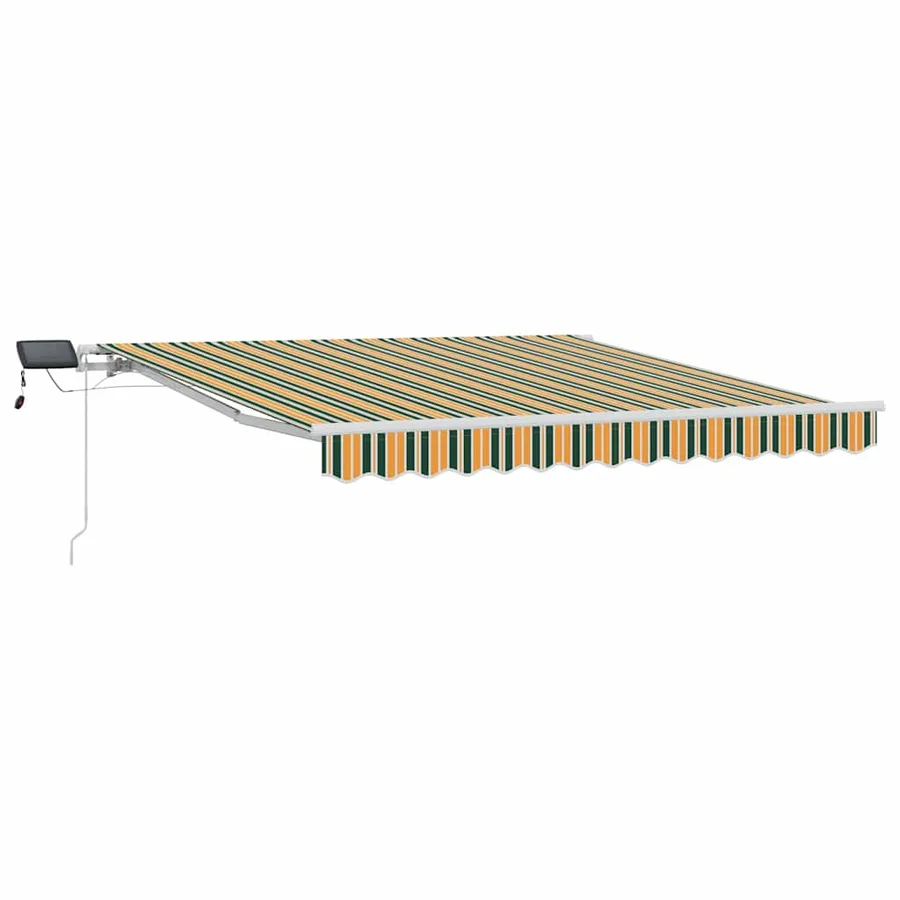 Auvent rétractable Vert et jaune 300 x 250 cm - 2