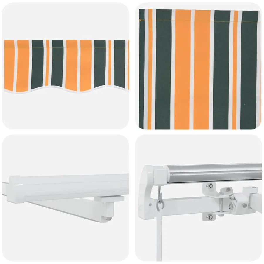 Auvent rétractable Vert et jaune 300 x 250 cm - 8