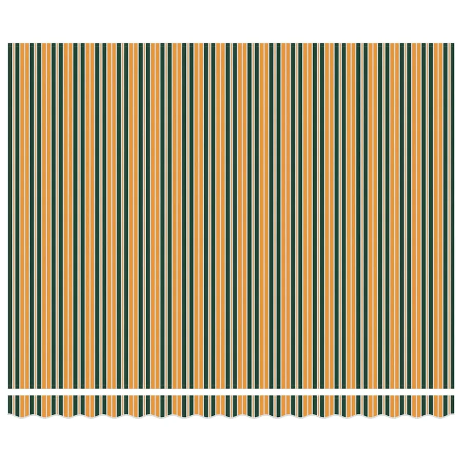 Auvent rétractable Vert et jaune 400 × 300 cm - 6