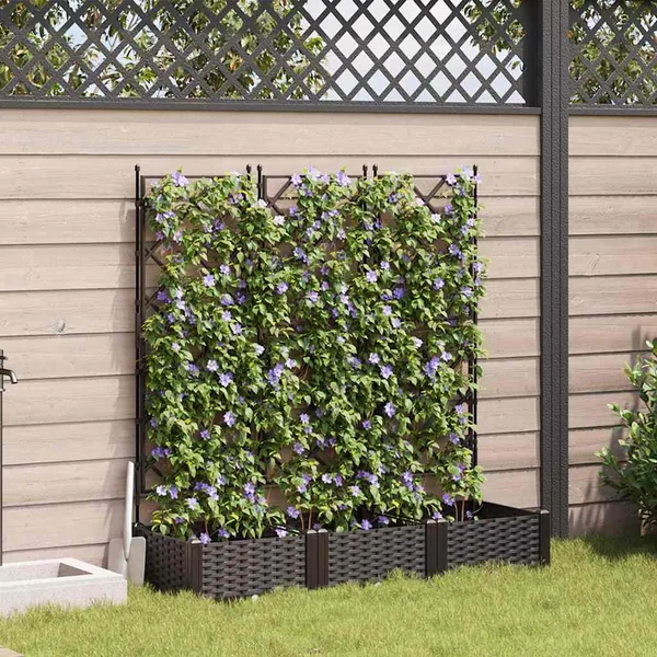 Cache-pot de jardin 3 pc Marron 120 x 40 x 125,5 cm PP