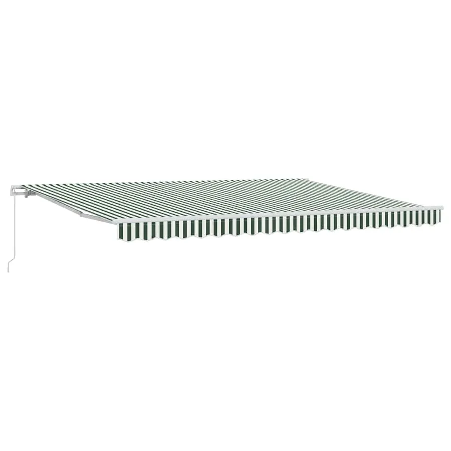 Auvent rétractable Vert et blanc 450 x 350 x 165 cm - 2