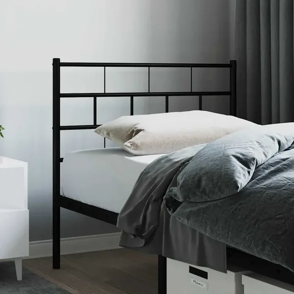 Tête de lit de remplacement métal noir 80 cm