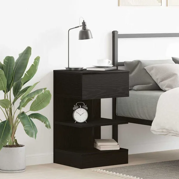 Cabinet de chevet Chêne noir 40 x 35 x 65 cm Bois d'ingénierie