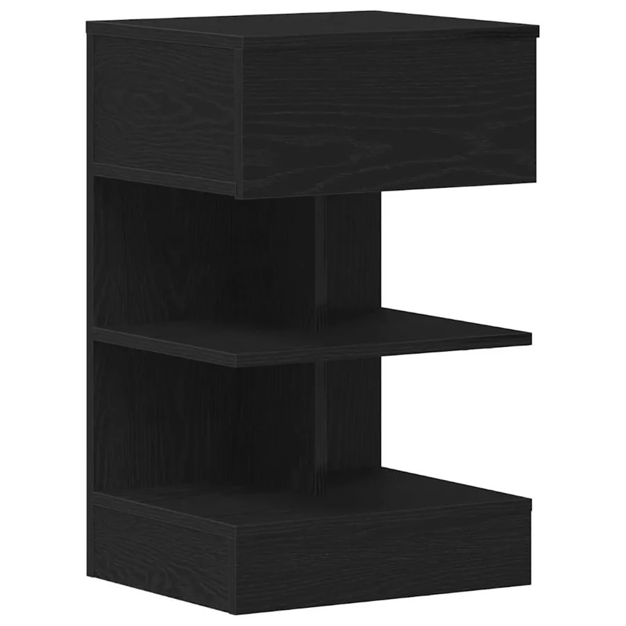 Cabinet de chevet Chêne noir 40 x 35 x 65 cm Bois d'ingénierie - 2