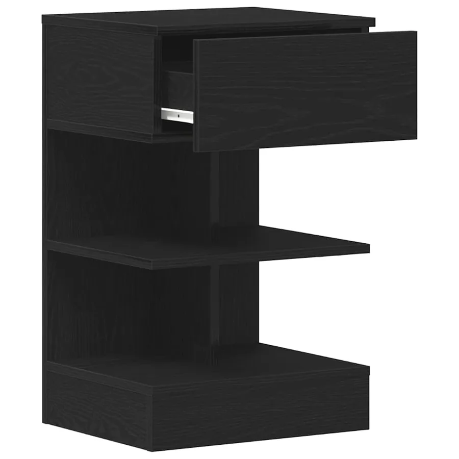 Cabinet de chevet Chêne noir 40 x 35 x 65 cm Bois d'ingénierie - 5