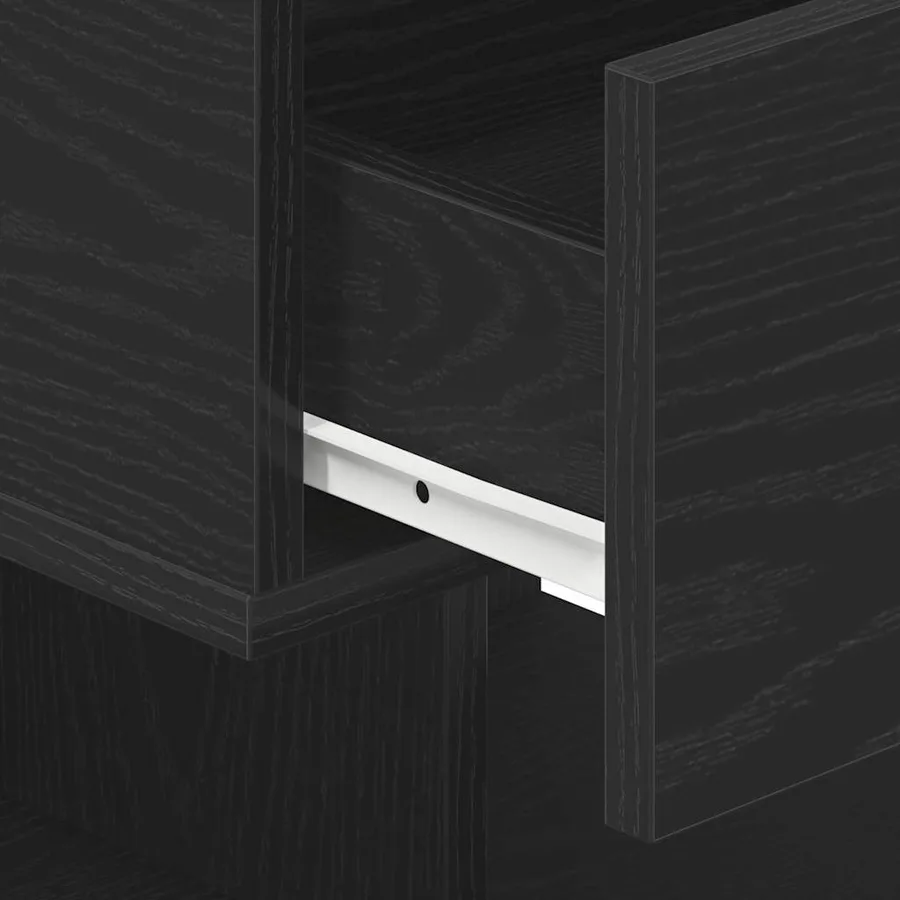 Cabinet de chevet Chêne noir 40 x 35 x 65 cm Bois d'ingénierie - 8