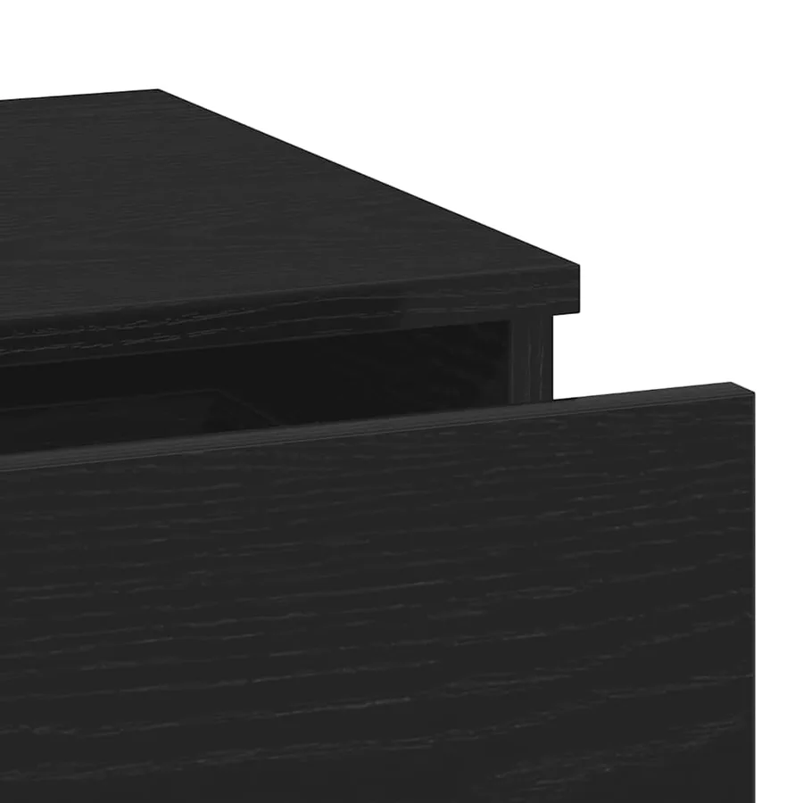 Cabinet de chevet Chêne noir 40 x 35 x 65 cm Bois d'ingénierie - 9