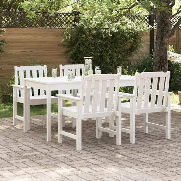 Chaise de jardin 4 pcs Blanc 65,5 x 59 x 88 cm Polyéthylène