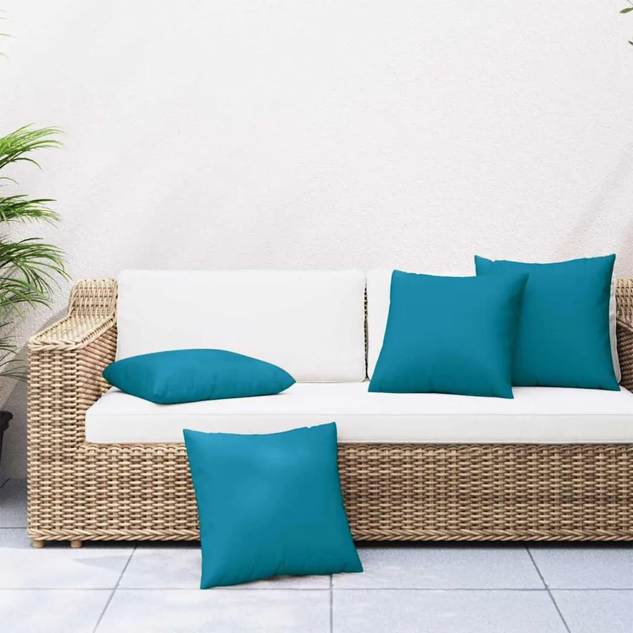 Coussins de canapé 4 pcs bleus 50x50 cm en tissu