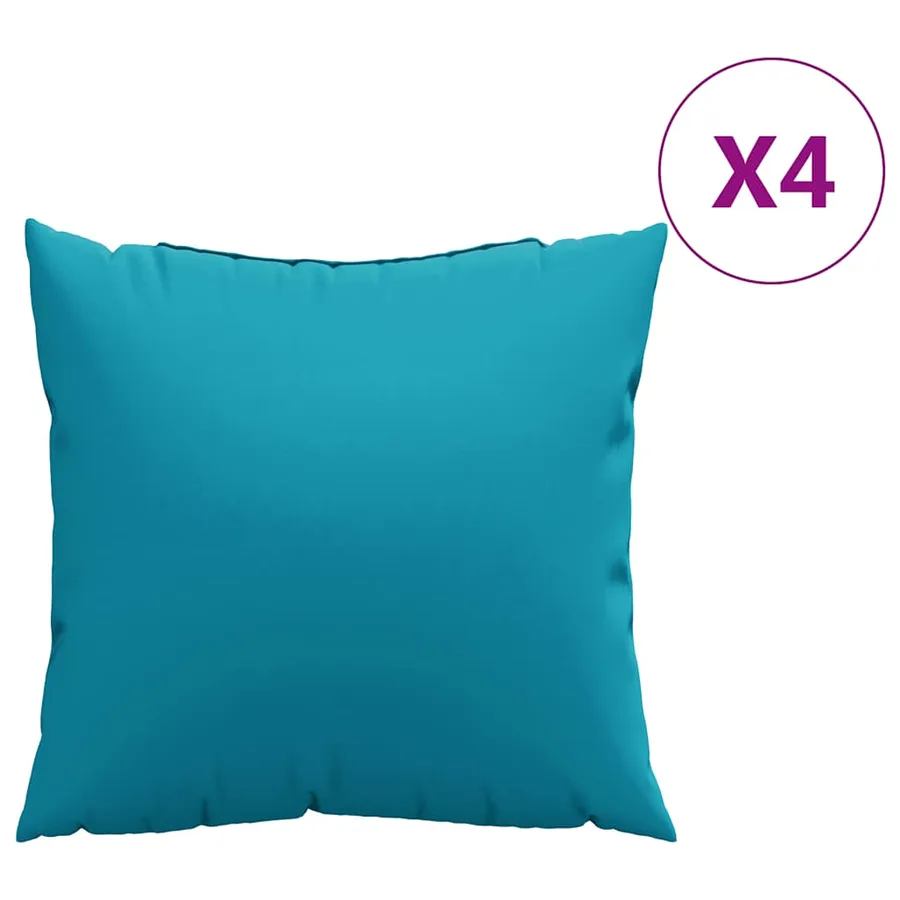 Coussins de canapé 4 pcs bleus 50x50 cm en tissu - 2