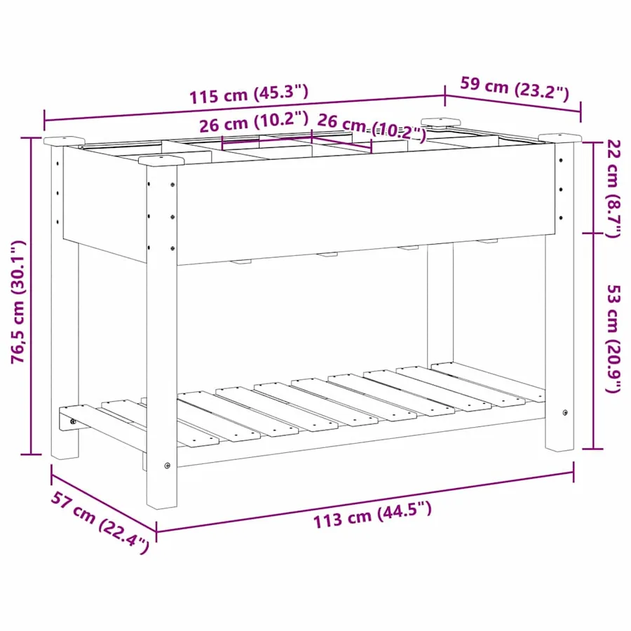 Cache-pot de jardin Beige 115 x 59 x 76,5 cm - 11