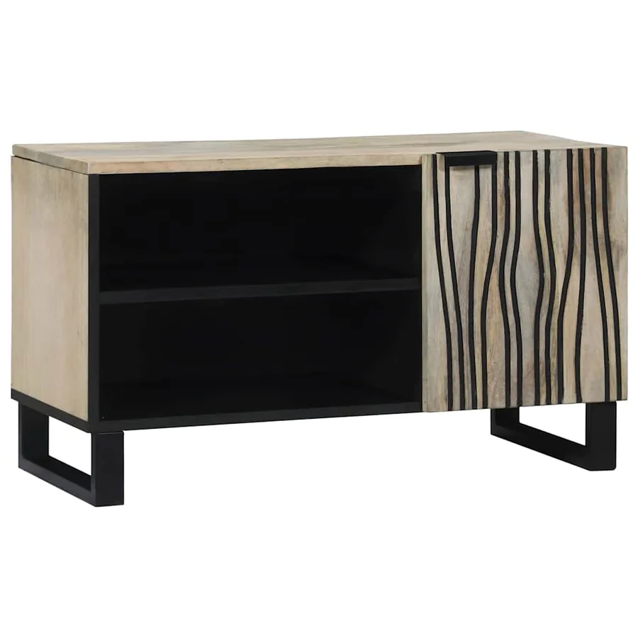 Unites TV Blanc 80 x 33 x 46 cm Bois d'ingénierie