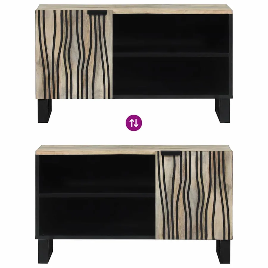 Unites TV Blanc 80 x 33 x 46 cm Bois d'ingénierie - 10