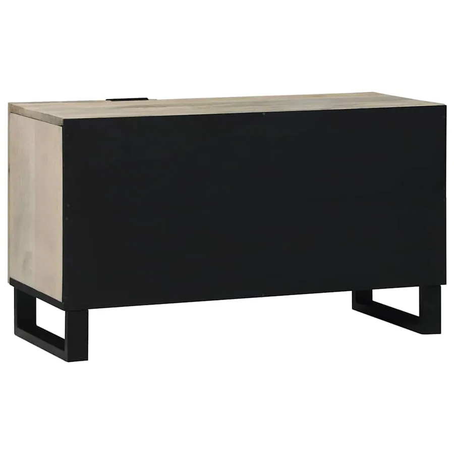 Unites TV Blanc 80 x 33 x 46 cm Bois d'ingénierie - 5