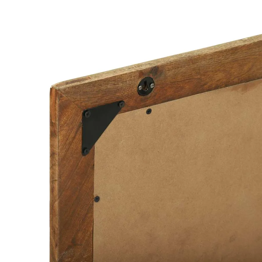Miroir de salle de bain avec étagère Marron Bois Recyclé Solide - 9
