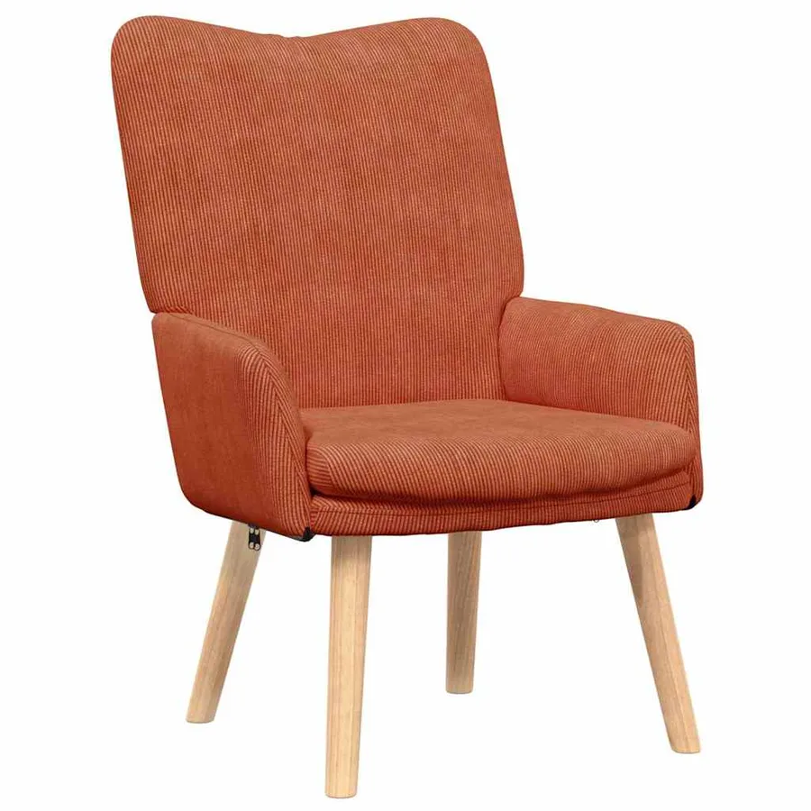 fauteuil Rouge orange 63 x 67 x 94 cm tissu - 2