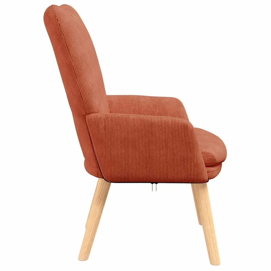 fauteuil Rouge orange 63 x 67 x 94 cm tissu - 5